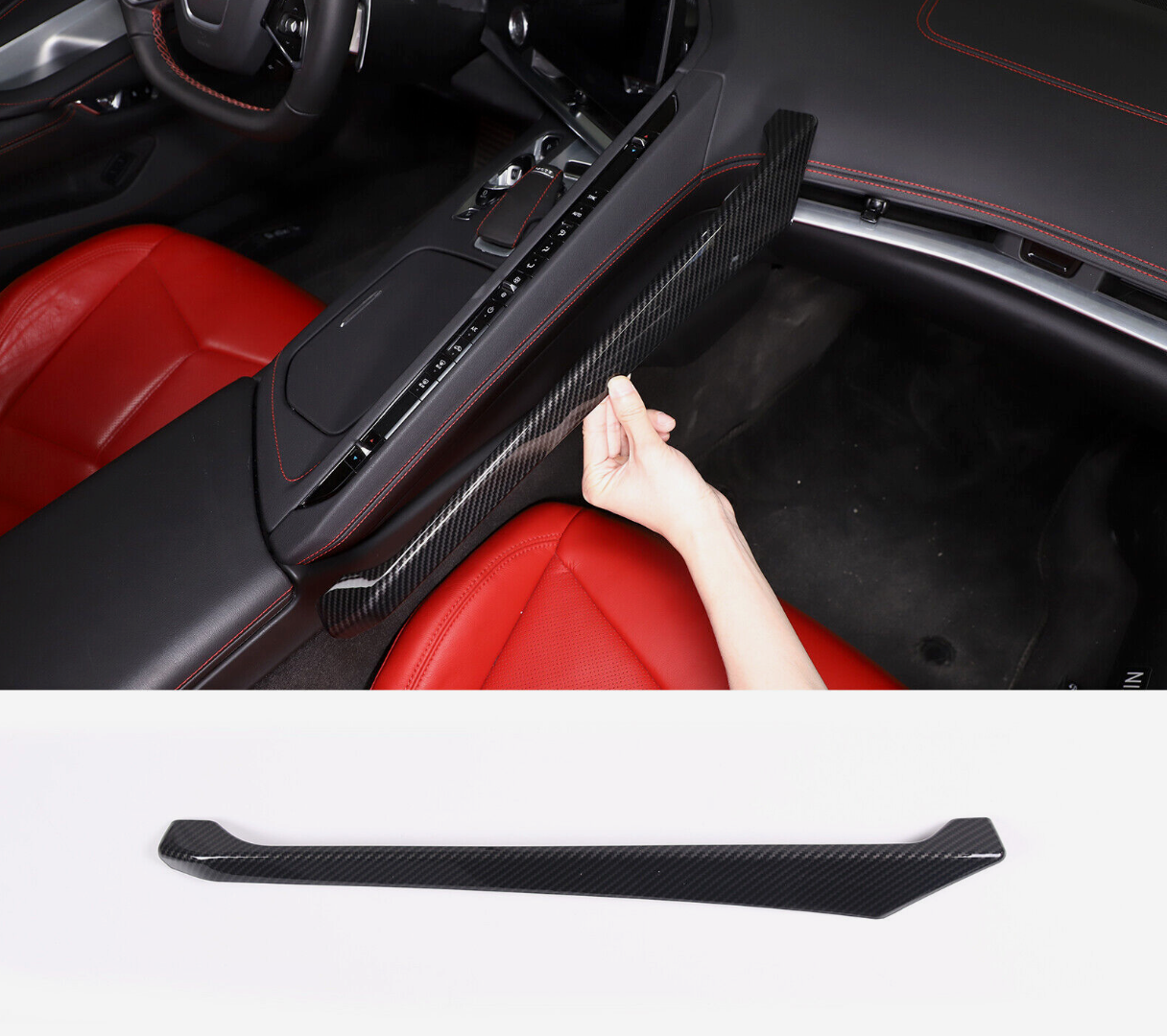 C8 Corvette Hydro-Carbon Fiber Climate Control Console Trim Cover | Next-Gen Speed
