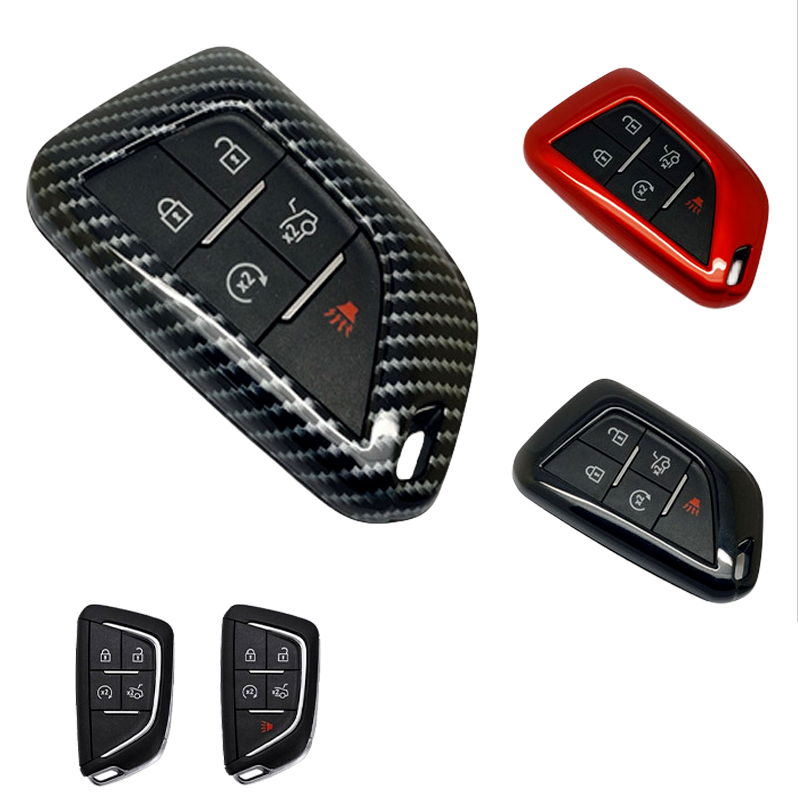 2020+ Cadillac Escalade / CT4 / CT5 ASB Key Fob Covers | Black / Red / Carbon Fiber