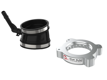 C8 Corvette Silver Bullet Throttle Body Spacer Kit Silver | aFe Power