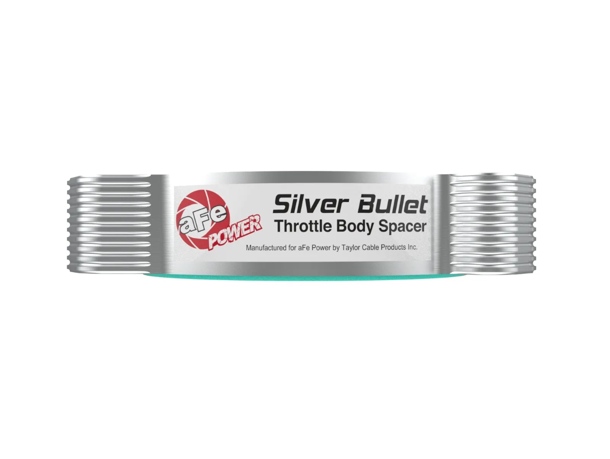 C8 Corvette Silver Bullet Throttle Body Spacer Kit Silver | aFe Power