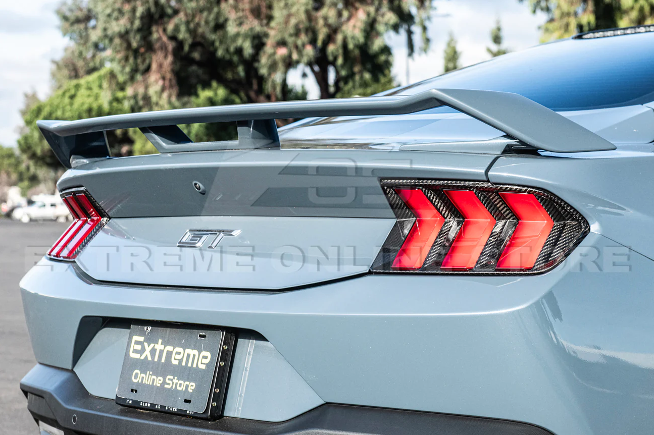 2024+ Mustang S650 Carbon Fiber Rear Tail Light Trim Bezel Cover