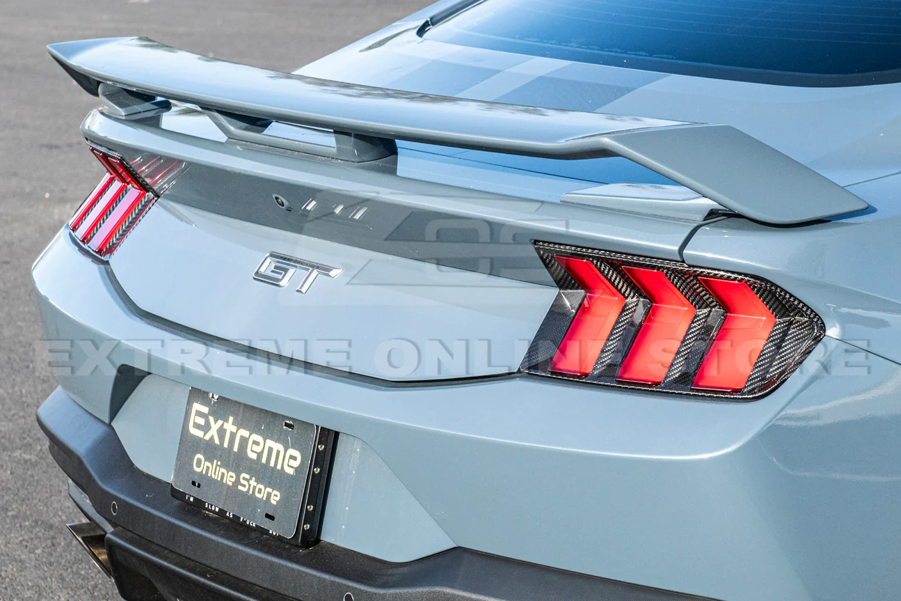 2024+ Mustang S650 Carbon Fiber Rear Tail Light Trim Bezel Cover