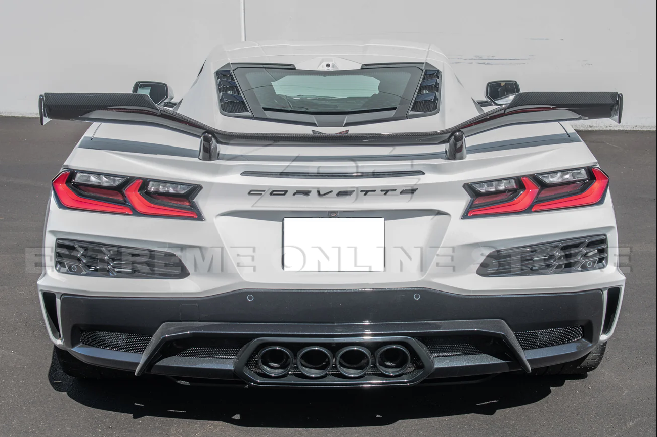 C8 Corvette Z06 Z07 Carbon Fiber High Wing Extensions