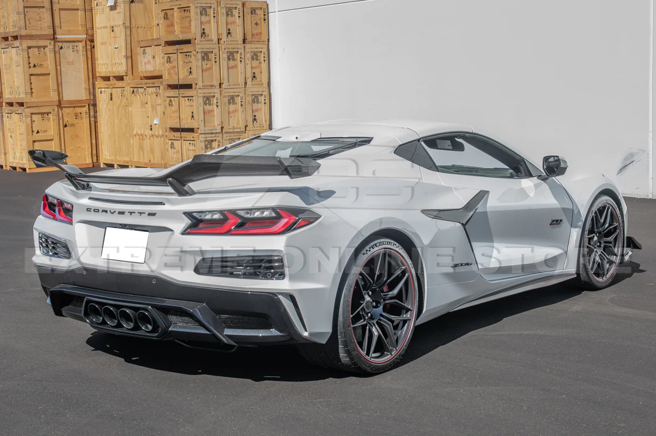 C8 Corvette Z06 Z07 Carbon Fiber High Wing Extensions