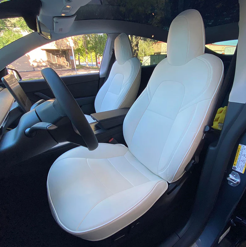 2019 - 23 Tesla Model Y Premium Custom Leather Seat Covers