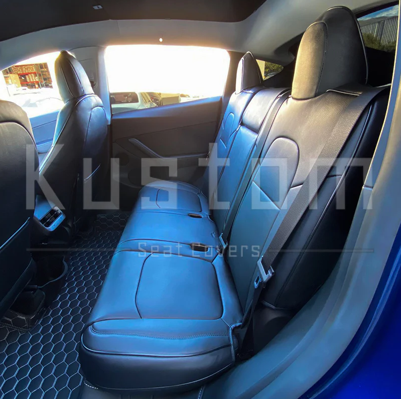 2019 - 23 Tesla Model Y Premium Custom Leather Seat Covers