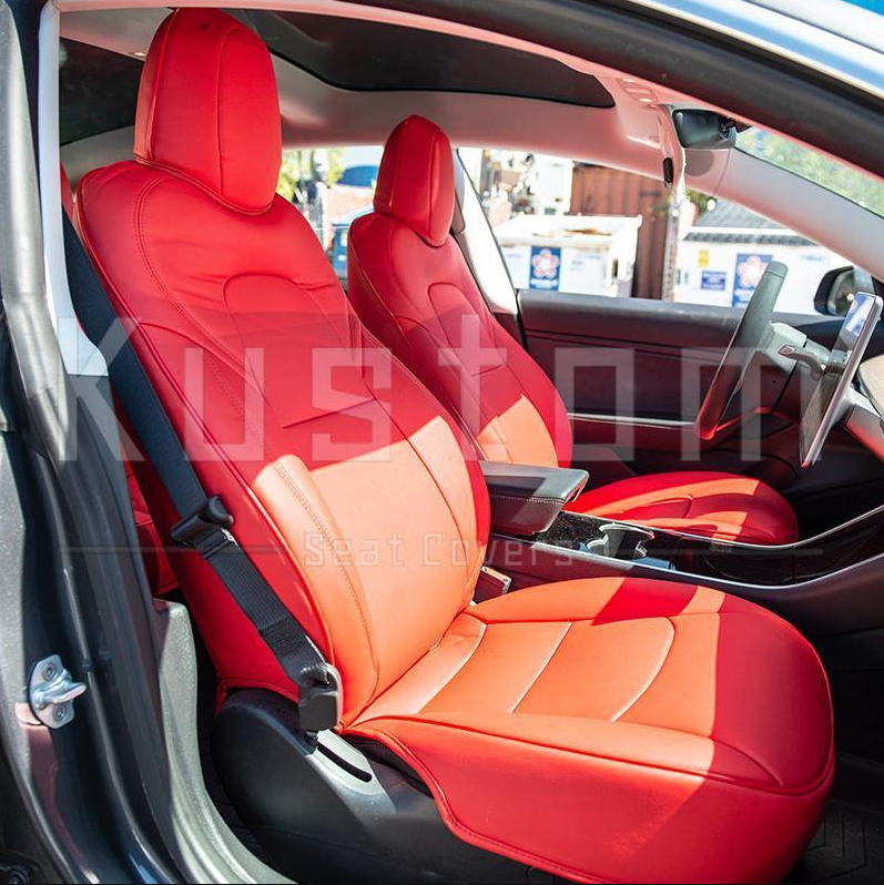 2019 - 23 Tesla Model Y Premium Custom Leather Seat Covers
