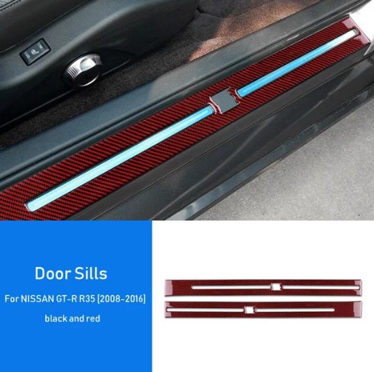 2008 - 16 Nissan GTR R35 Real Carbon Fiber Door Sills | Next-Gen Carbon