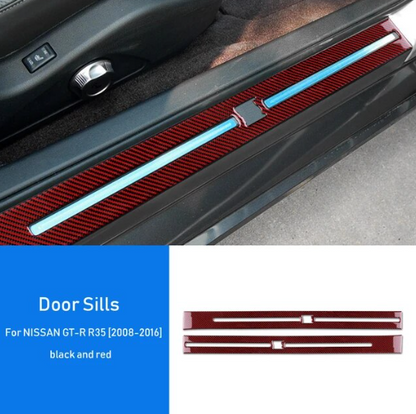 2008 - 16 Nissan GTR R35 Real Carbon Fiber Door Sills | Next-Gen Carbon