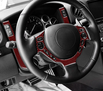 2008 - 16 Nissan GTR R35 Carbon Fiber Steering Trim Kit | Next-Gen Carbon