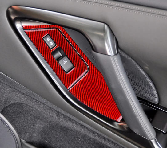 2008 - 2016 Nissan GTR R35 Carbon Fiber Window Switch Trim Kit | Next-Gen Carbon