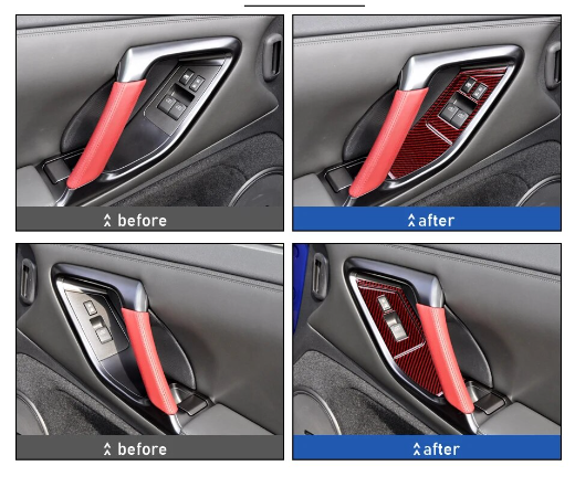 2008 - 2016 Nissan GTR R35 Carbon Fiber Window Switch Trim Kit | Next-Gen Carbon
