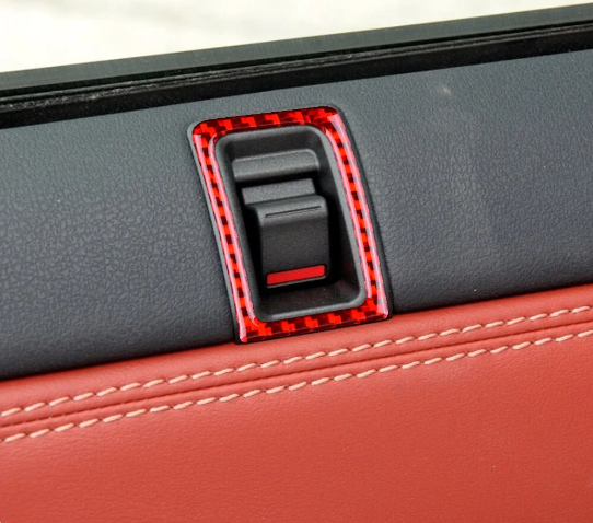 2008 - 16 Nissan GTR R35 Carbon Fiber Door Vent + Lock Trim Kit | Next-Gen Carbon