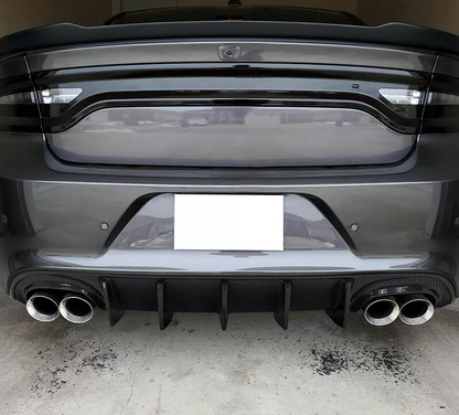 2015 - 23 Charger SRT V1 Style Quad Tip Ikon Diffuser | (Matte Black, Gloss Black, Hydro Carbon)