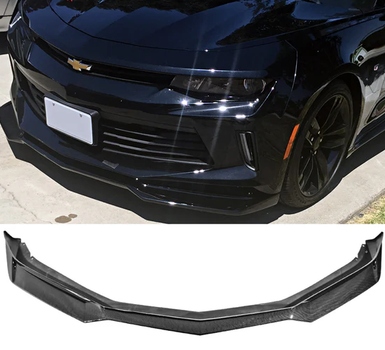 2016 - 18 Camaro Zl1 Style Front Splitter (Primer Black/Gloss Black/Carbon Fiber Print)