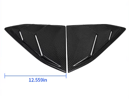 C8 Corvette Real Carbon Fiber Rear Side Quarter Window Louver Cover Trim