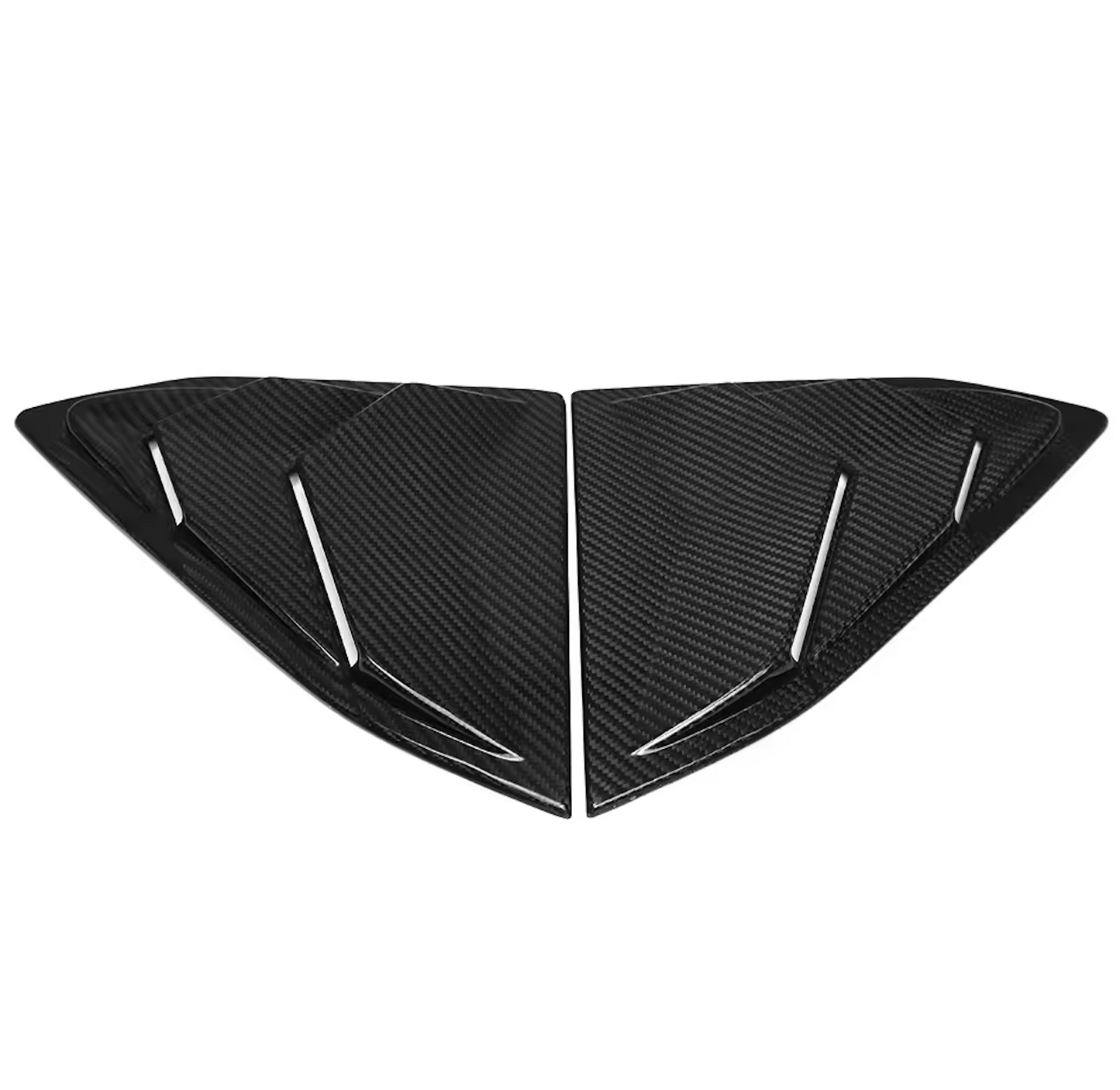 C8 Corvette Real Carbon Fiber Rear Side Quarter Window Louver Cover Trim