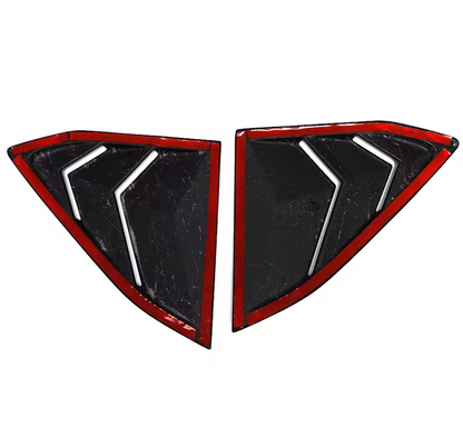 C8 Corvette Real Carbon Fiber Rear Side Quarter Window Louver Cover Trim