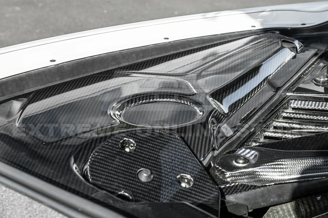 C8 Corvette Coupe Carbon Fiber Engine Cover Complete Kit