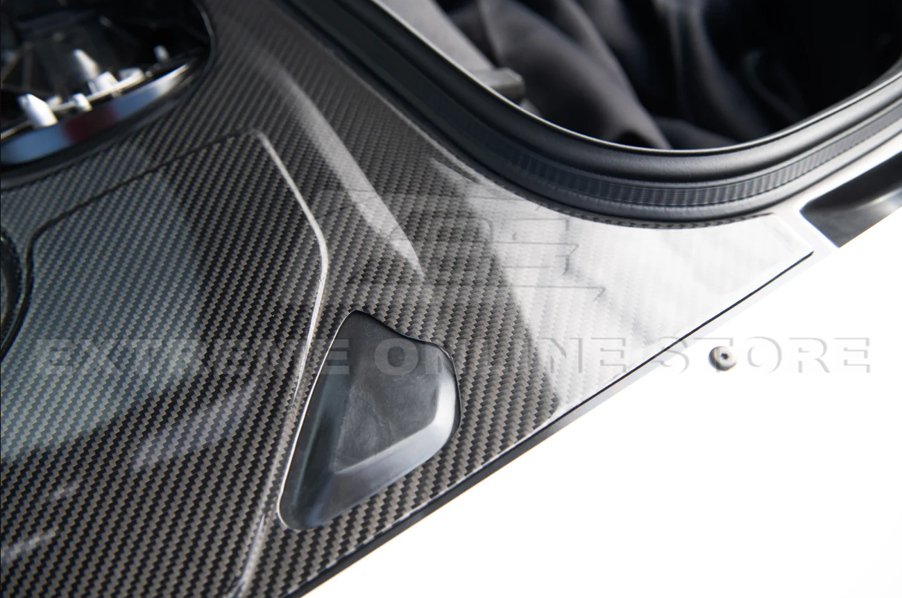 C8 Corvette Coupe Carbon Fiber Engine Bay Panel Cover Kit (3-Piece Version)