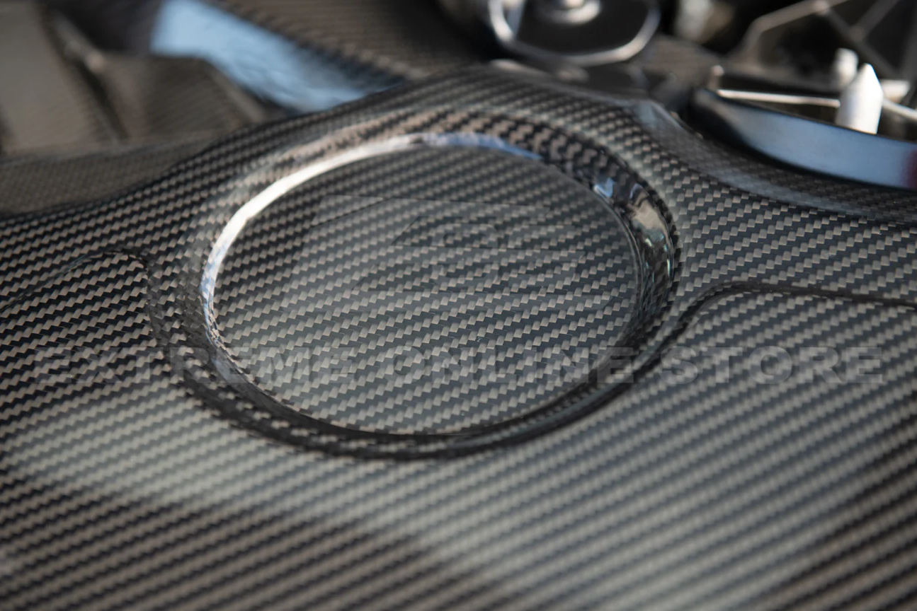 C8 Corvette Coupe Carbon Fiber Engine Bay Panel Cover Kit (3-Piece Version)