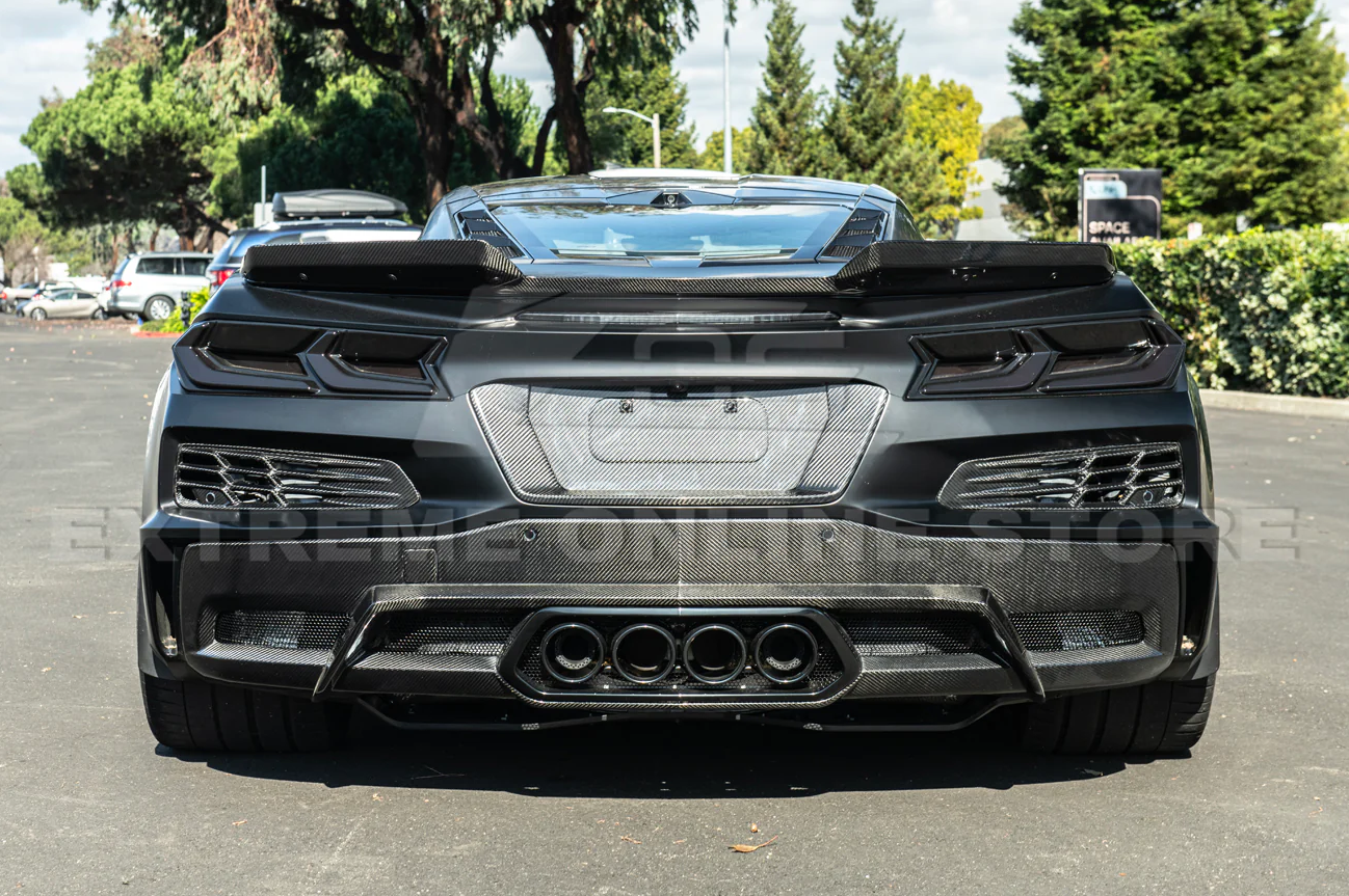 C8 Corvette Carbon Fiber Rear License Plate Backing Insert Cover | Stingray / Z06 / E-Ray