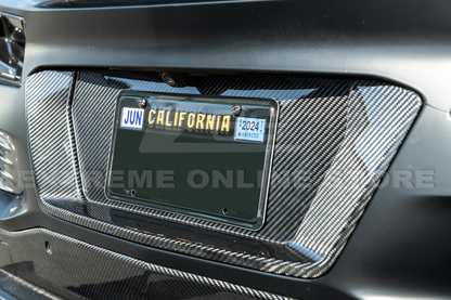 C8 Corvette Carbon Fiber Rear License Plate Backing Insert Cover | Stingray / Z06 / E-Ray