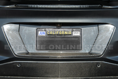 C8 Corvette Carbon Fiber Rear License Plate Backing Insert Cover | Stingray / Z06 / E-Ray