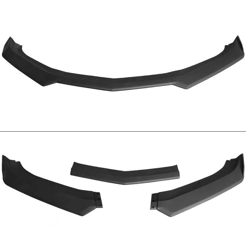 2016 - 24 Camaro 1LE Style Gloss Black Front Splitter Lip 3PC  | SS / LS / LT / RS 1LE