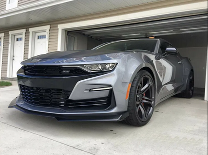 2016 - 24 Camaro 1LE Style Gloss Black Front Splitter Lip 3PC  | SS / LS / LT / RS 1LE