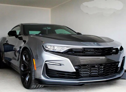 2016 - 24 Camaro 1LE Style Gloss Black Front Splitter Lip 3PC  | SS / LS / LT / RS 1LE