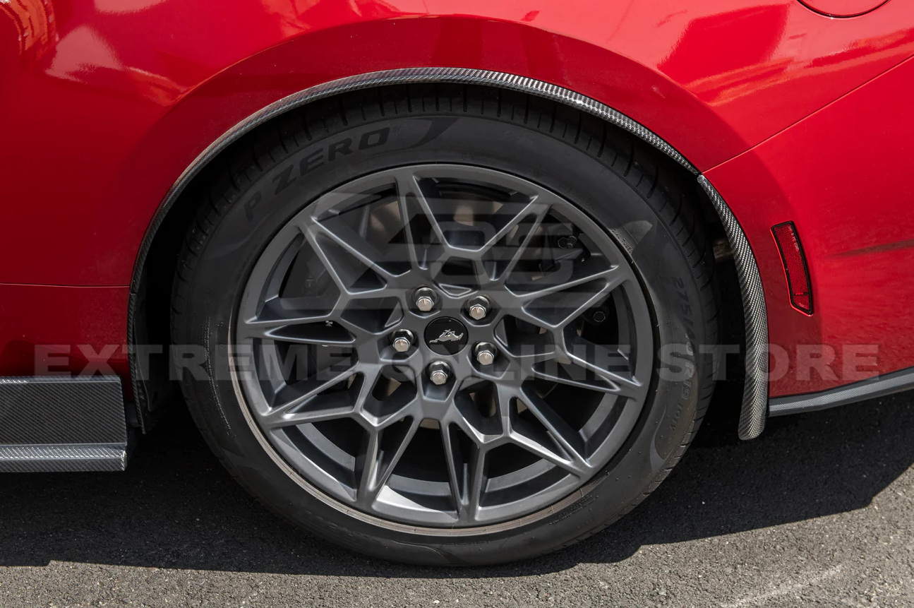 2024+ Mustang Carbon Fiber Fender Flares &amp; Mud Flaps