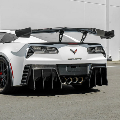 2014 - 19 C7 Corvette Carbon Fiber ZR1 Extended Rear High Wing Spoiler