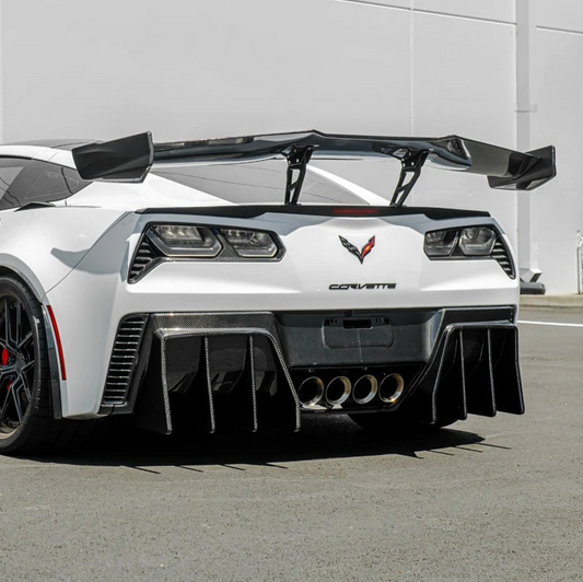 2014 - 19 C7 Corvette Carbon Fiber ZR1 Extended Rear High Wing Spoiler