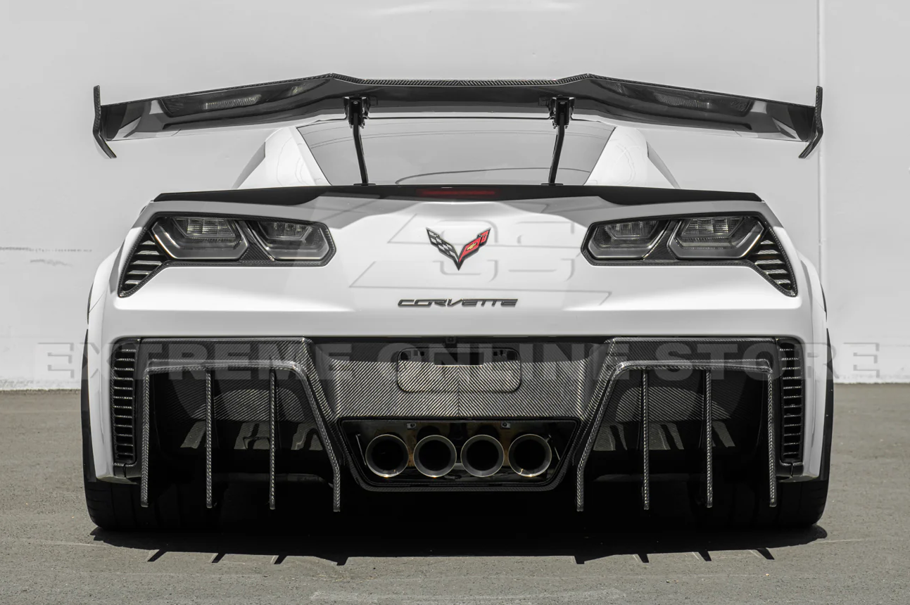 2014 - 19 C7 Corvette Carbon Fiber ZR1 Extended Rear High Wing Spoiler