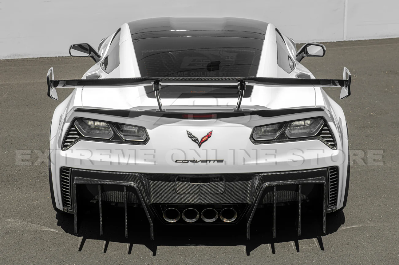 2014 - 19 C7 Corvette Carbon Fiber ZR1 Extended Rear High Wing Spoiler