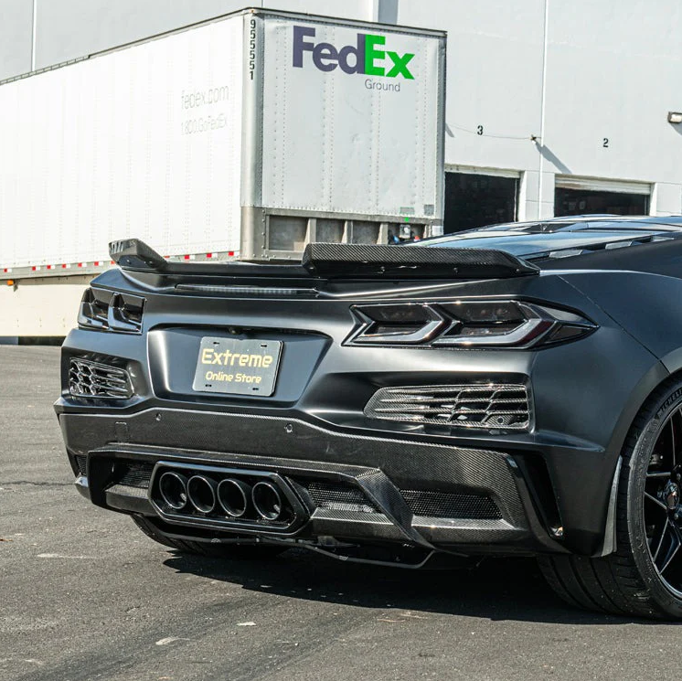 C8 Corvette Z06 Carbon Fiber Spoiler Wicker Bill Kit