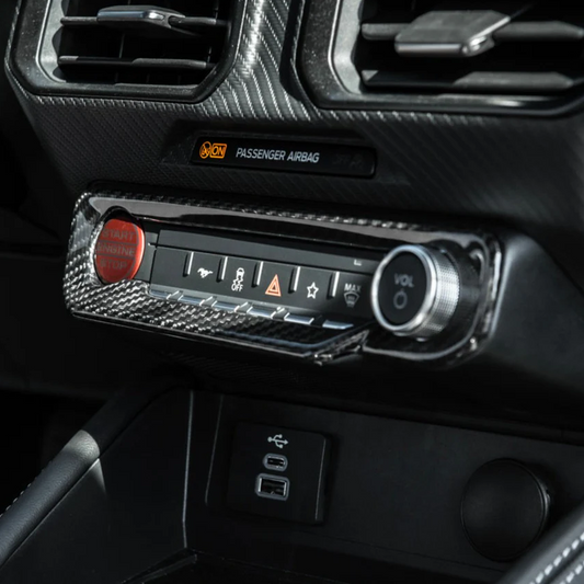 2024+ Mustang Carbon Fiber Interior AC Control Panel Cover