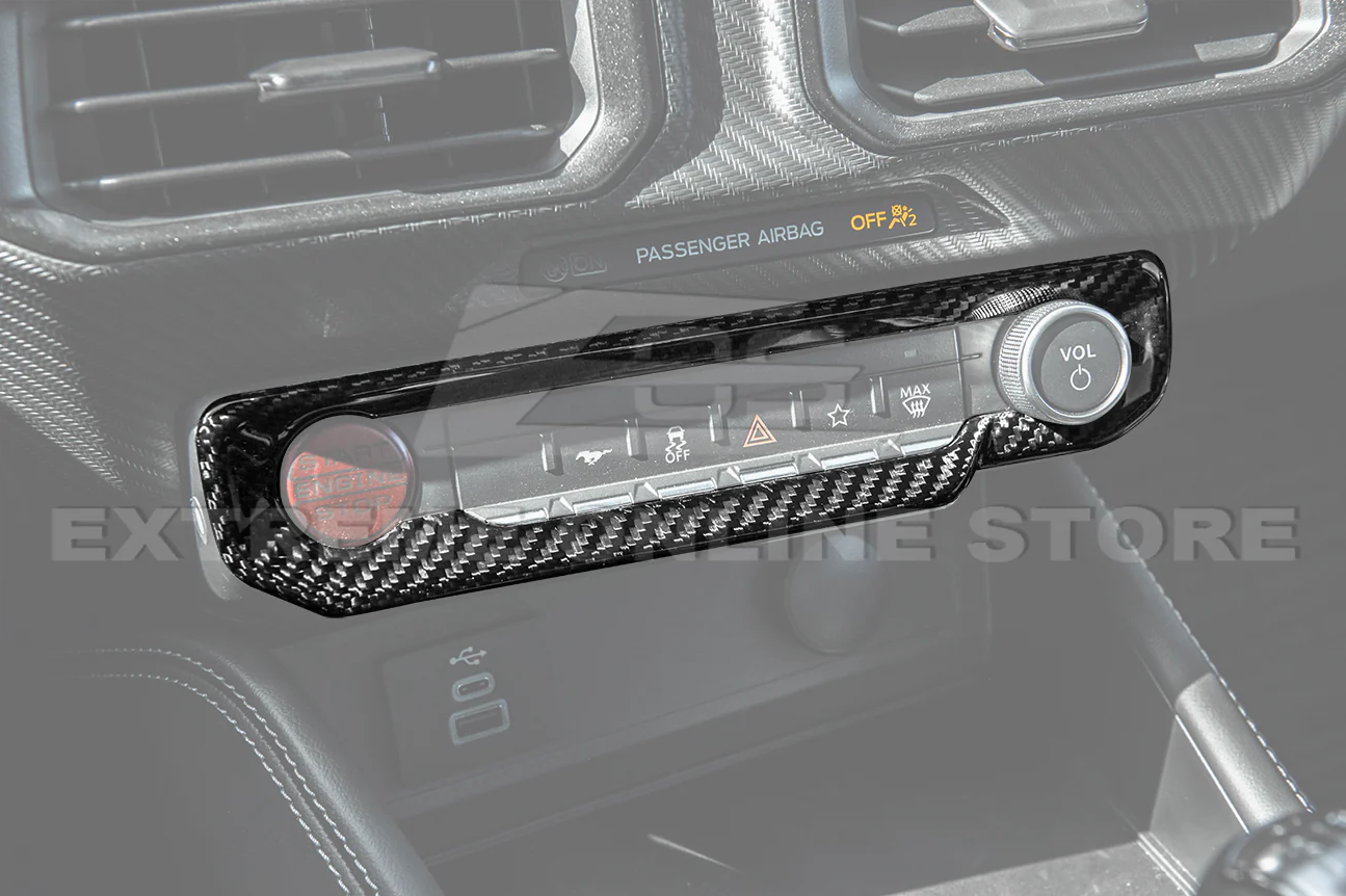 2024+ Mustang Carbon Fiber Interior AC Control Panel Cover