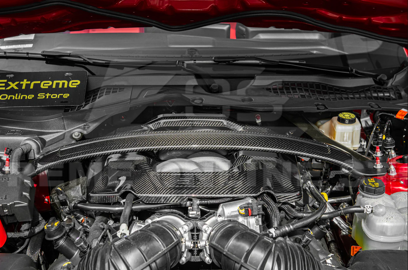 2024+ Mustang GT Dark Horse Carbon Fiber 5.0L Engine Valve Cover