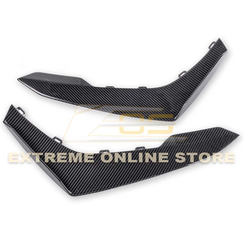 2017 - 19 Camaro ZL1 1LE Carbon Fiber Front Air Duct Bezels &amp; Canard Dive Planes