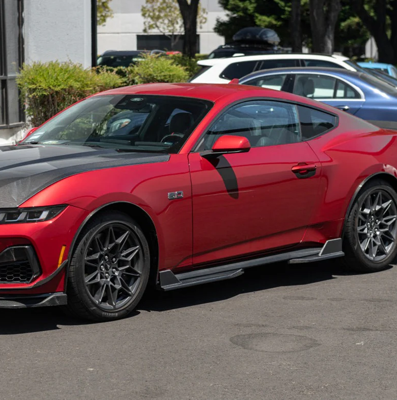 2024+ Mustang S650 Side Skirt Extensions (Matte/Gloss/Carbon)