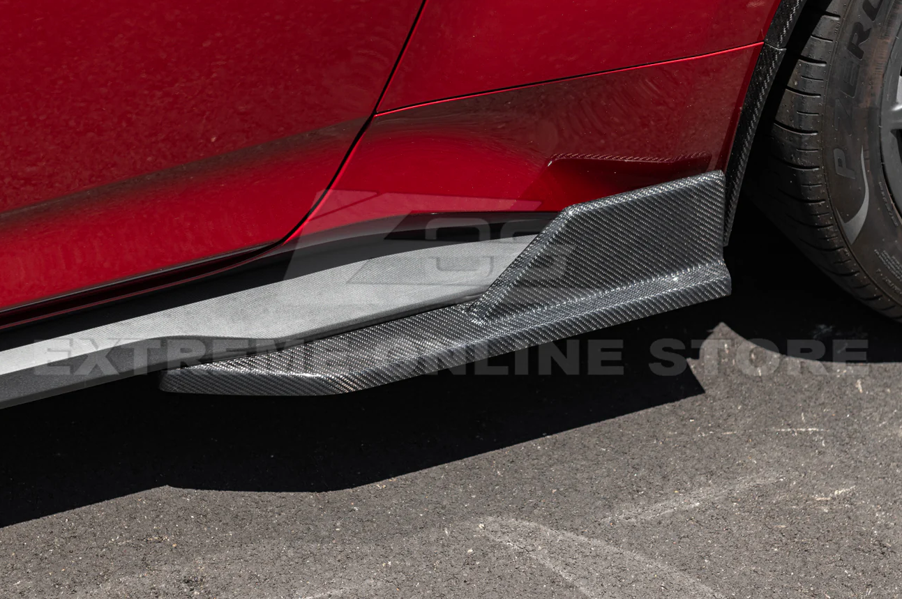 2024+ Mustang S650 Side Skirt Extensions (Matte/Gloss/Carbon)