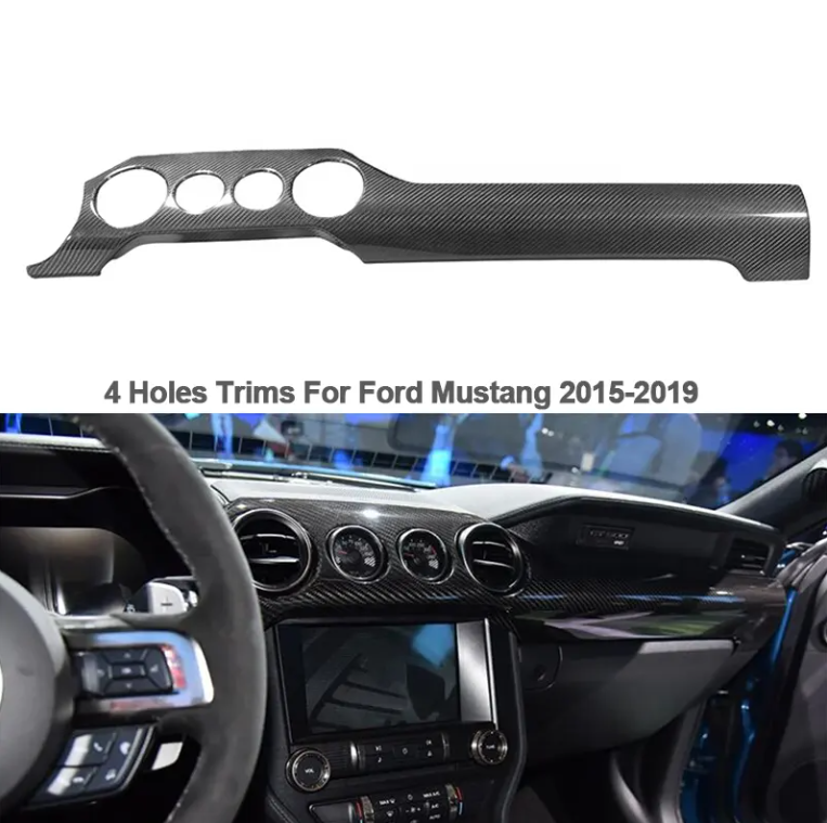 2015 - 23 Mustang Real Carbon Fiber Dash Board Trim Kit