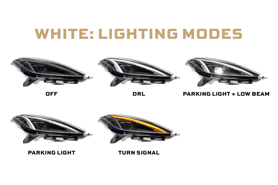 2014 - 19 C7 Corvette C8 Style XB LED Headlights (GEN 2) (Copy)