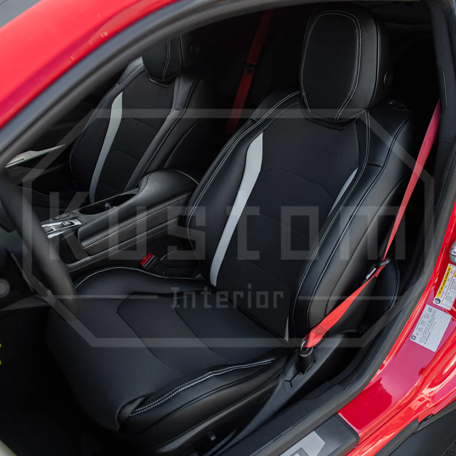 2016+ Camaro Two-Tone Coupe Recaro Leather Seat Covers | KustomCover