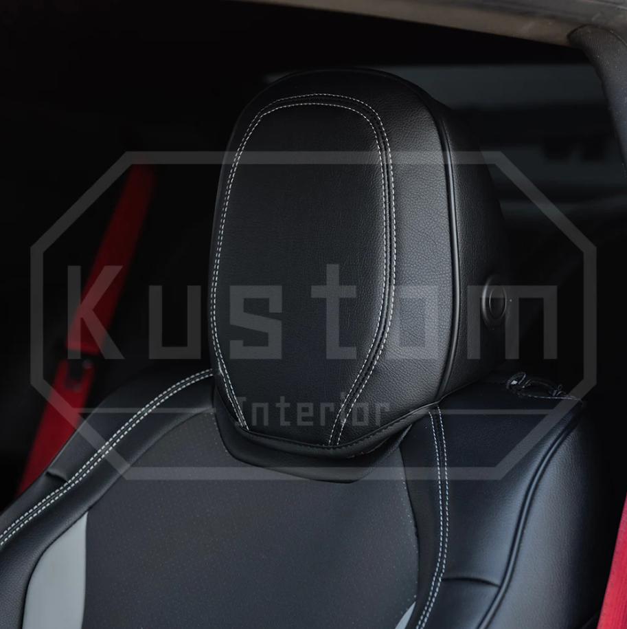 2016+ Camaro Two-Tone Coupe Recaro Leather Seat Covers | KustomCover