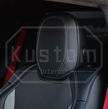 2016+ Camaro Two-Tone Coupe Recaro Leather Seat Covers | KustomCover