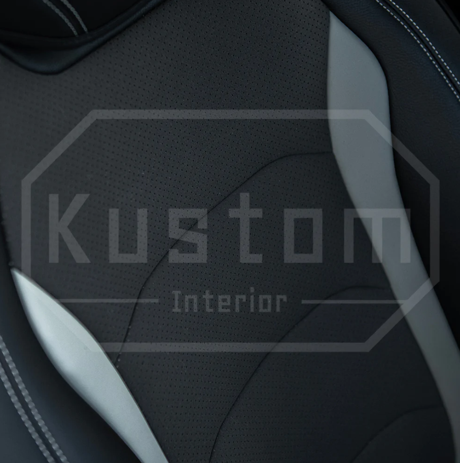 2016+ Camaro Two-Tone Coupe Recaro Leather Seat Covers | KustomCover