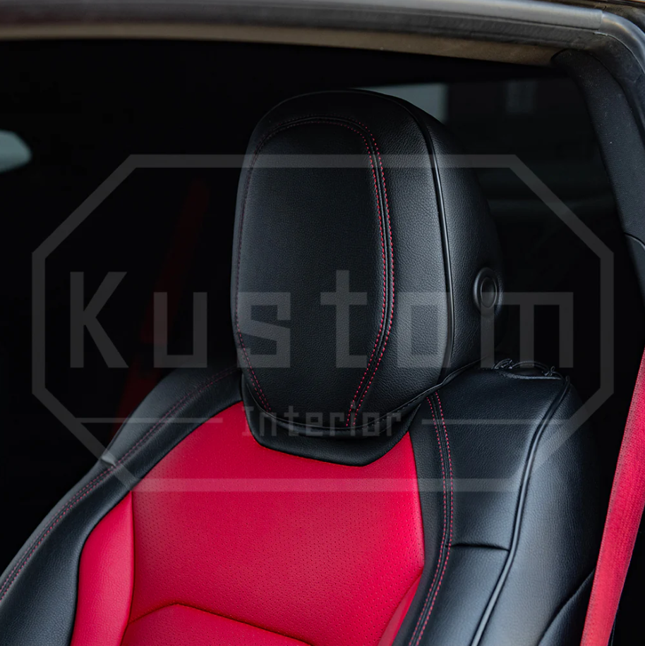 2016+ Camaro Two-Tone Coupe Recaro Leather Seat Covers | KustomCover